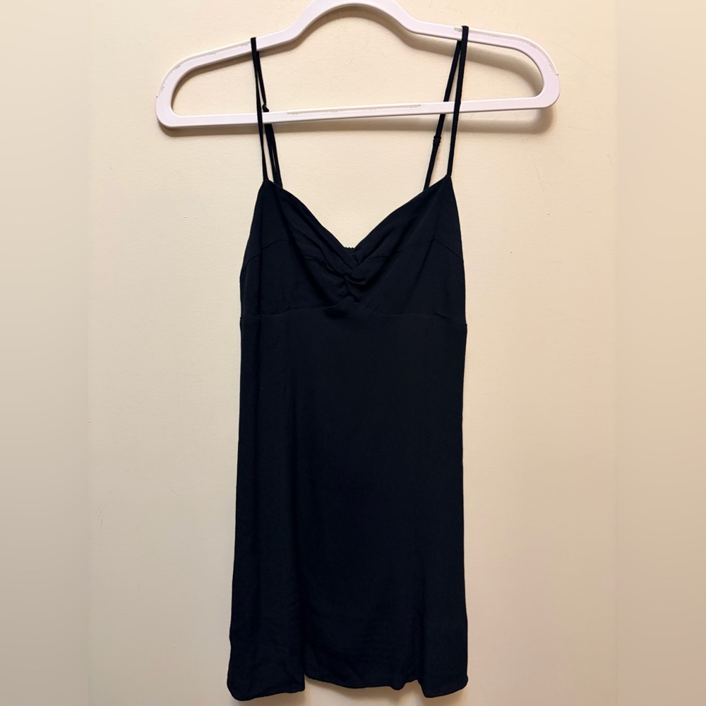 Wilfred Black Double-Spaghetti Slip Dress
